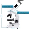 80-2000X Optical Microscope, Metal Body, 2 WF Oculars, Dual-lluminators System,