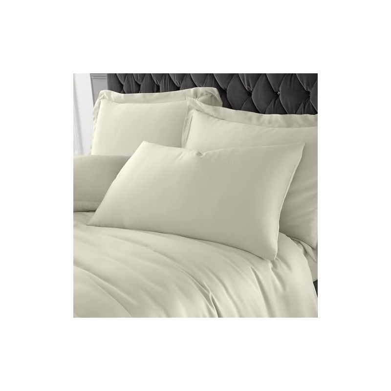 Catherine Lansfield Silky Soft Satin Standard Pillowcase Pair Champagne Gold