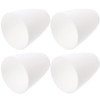 Yardwe Plastic Lampshade Replacement: 6 Pieces Flat Head White Plastic
