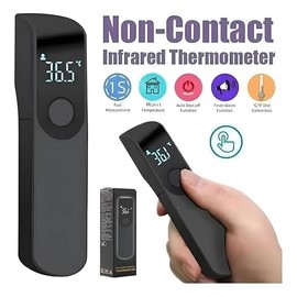 termometro digital,termómetro digital infrarrojo,Termómetro Digital de Temperatura de Bolsillo Ultra Portátil,Con pantalla LED (negro)                