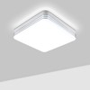 Taoellen Bathroom Ceiling Light,Double Silver Edge Square Ceiling Light,3240lm 36W