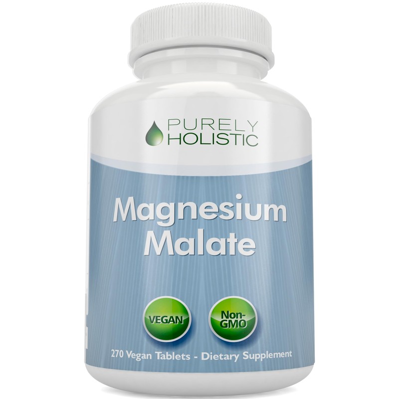 Malato de Magnesio 400 mg Magnesium Malate Supplement, 270 Vegan