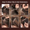 WEICHENS Women Clip in Hair Extensions 16 Clips Full Head