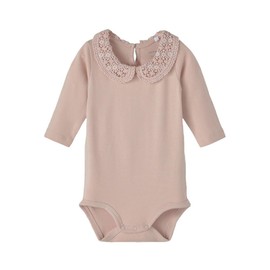 NAME IT Baby Girl Nbftylla LS Body Noos Long Sleeve Bodysuit, Deauville Mauve