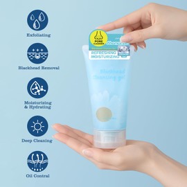 OUPEICHARM Chamomile Hyaluronic Acid Blackhead Cleasing Gel for Face Nose Body,Deep Cleaning,Moisturizing,Oil Contarol,Facial Exfoliating Gel for All Types Skin (6 Oz)