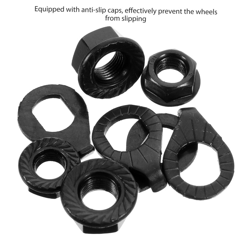 KOMBIUDA 1 Set Durable Bicycle Axle Nuts Flange Nuts with