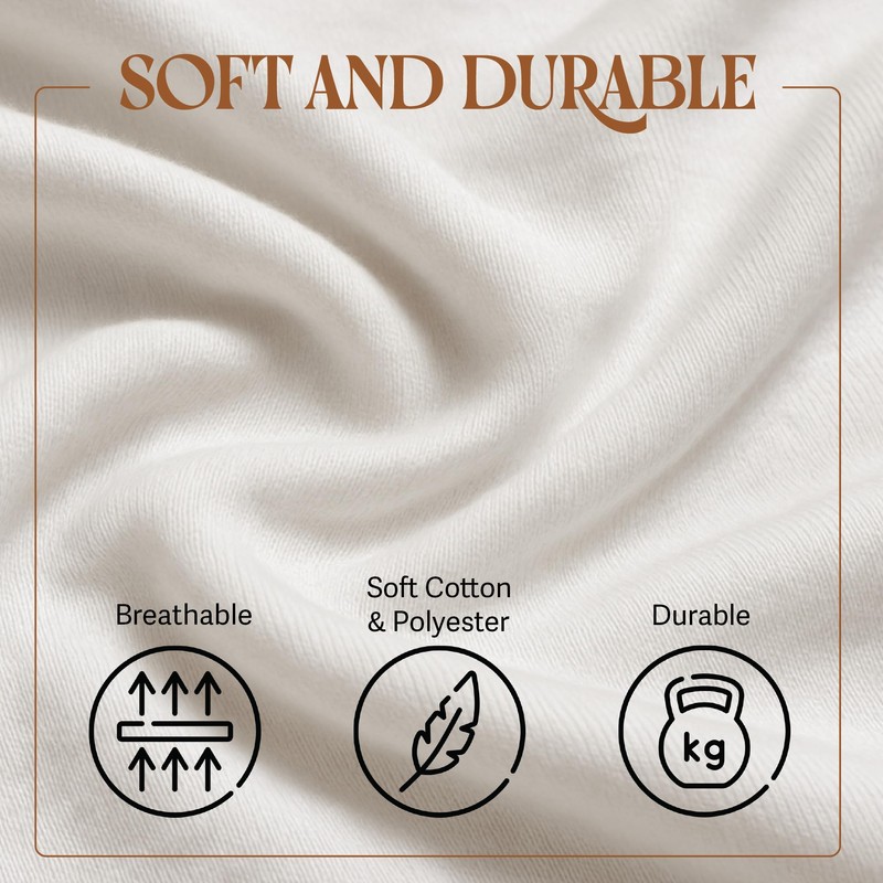 2 Pack Fitted Hospital Bed Sheets with Elastic All Around