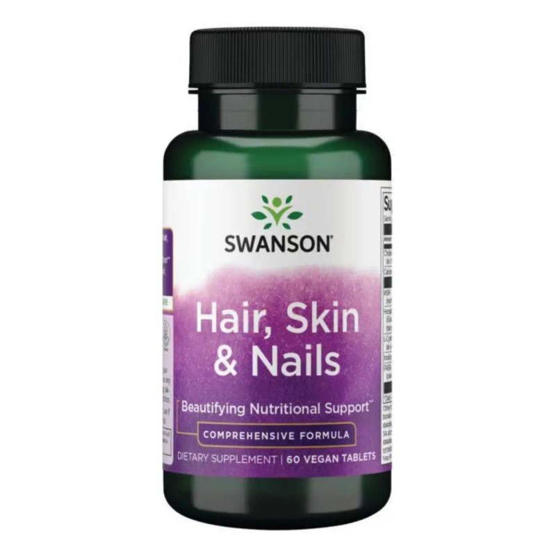 Swanson Suplemento para Cabello, piel y uñas, 60 Capsulas