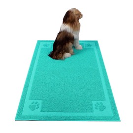 Darkyazi Pet Feeding Mat Large for Dogs and Cats,24"×36" Flexible and Easy to Clean Feeding Mat,Best for Non Slip Waterproof Feeding Mat (Lake Blue)