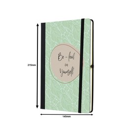Be-Leaf in Yourself: Inspirational Green Cover Notebook with Elastic Band and Pocket-Sized Design (note-ds23-beleafyourrg)