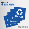 Sticky Expressions | Recycle Stickers for Trash Bins (4 Pack)