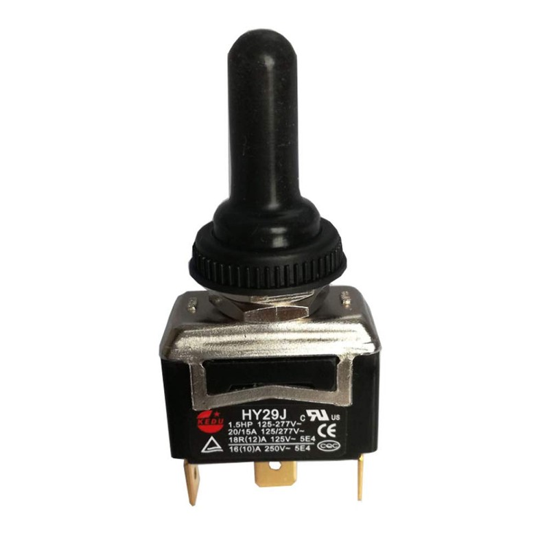 2Pcs HY29j 3Pins Toggle Switch KEDU (ON)-Off-(ON) Dust-Proof Switches with