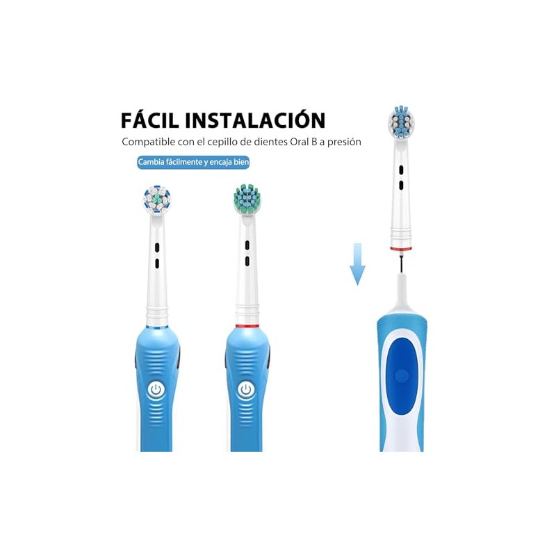 Cabezales de Repuesto para Oral B, 16 Unidades, Cerdas Extra