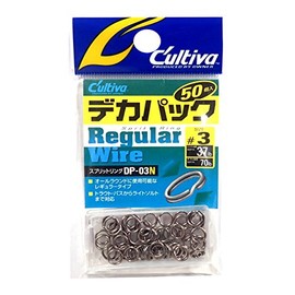 OWNER Split Ring DP-03N Split Ring Regular Wire N Deca Pack #3 37lb/70lb 50pcs 72816