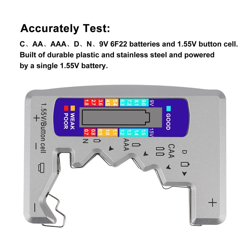 UMLIFE 2PACK BT-886 Battery Tester Checker BatteryTester for Battery C