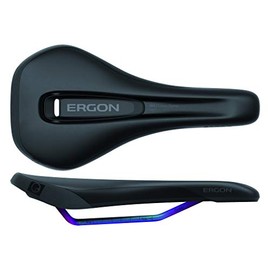 Ergon - SM Enduro Comp Ergonomic Comfort Bicycle Saddle | for All Mountain, Gravity, DH and Enduro Bikes | Mens | Medium/Large | Stealth Black/Oil-Slick