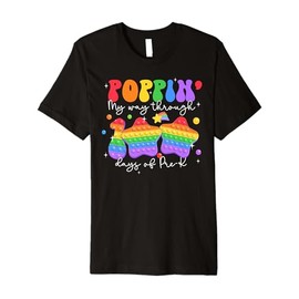 Poppin My Way Through 100 Days Of School Pre-K Pop-It Premium T-Shirt