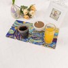 Sonsage 8pcs Starry Sky Diamond Coasters for Drinks with Holder,Natural
