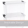 Superio Clear Storage Bins with Lids, 6 Pack- Plastic Storage