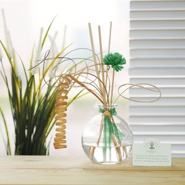 Hosley Set of 4 Glass Diffuser Bottles with Reeds NO Oil Included. Ideal Gift for Weddings, Spa, Reiki, Meditation, Bathroom. W5