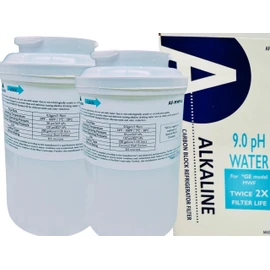 AF-MWF-Alkaline Water Filter Replacement Compatible with GE model MWF, 2X Life (pH level 9.0) Two-Pack