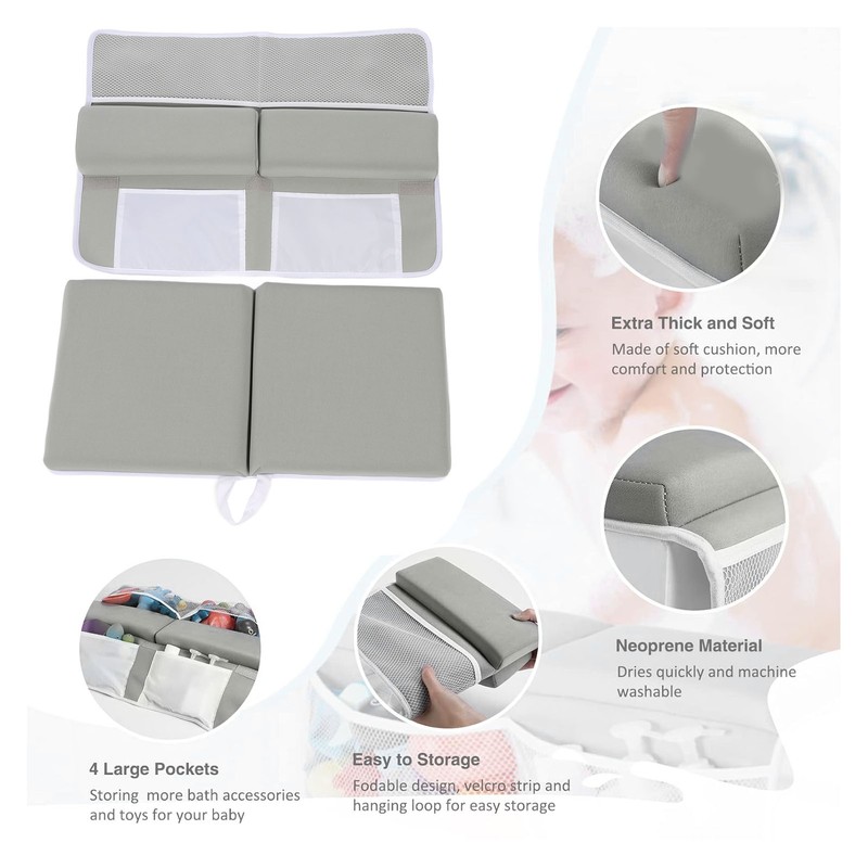 Bath Kneeler and Elbow Rest Pad Set Non Slip Quickly
