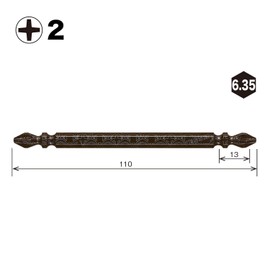 Vessel S5P2110-BL S5P2110-BL Sakisbobit, BL Double-Ended +0.08 x 4.3 inches (110 mm), Set of 5, Bit Clip Included