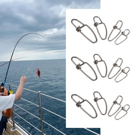 Create idea 180Pcs Stainless Fishing Snaps Duo Lock Snap Kit for Saltwater Freshwater, Black (11.6mm 14.5mm 16.5mm 21mm 23.5mm 28mm 34mm 40mm 47.5mm)