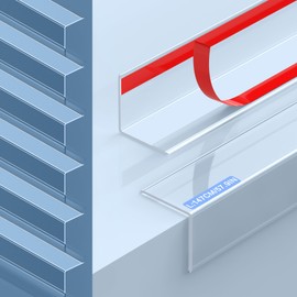 MONOID Wall Corner Protector - Pack of 6 Self Adhesive Corner Guards for Walls Edge Protection - 1.18 inch x 1.18 inch x 57.9 inch, Easy to Apply – No Tools Needed