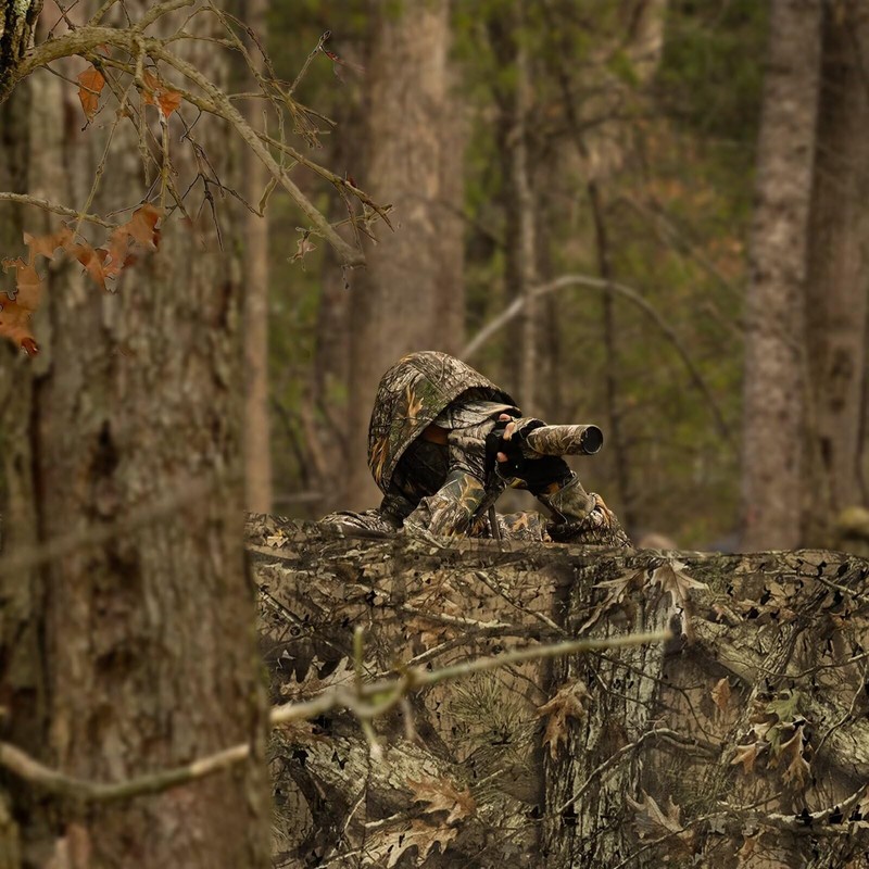 LOOGU Camouflage Nets - Ideal for Camping Hunting with Parasol