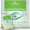 NOVEHA 60PCs Tea Tree Oil Eyelid & Lash Wipes |