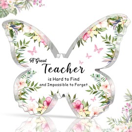 HULALA Teacher Gifts For Women Thank You Teacher Gifts Acrylic Teacher Plaque Teacher Appreciation Gifts Teacher Leaving Gifts End Of Term A Great Teacher Is Hard To Find And Impossible To Forget