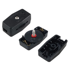 AXLIZER 2PCS Inline Rotary Cord Switch Replacement Gear Rotary Switch Direct Plug-in Light Wire Switch for 18/2 SPT-2 Lamp Cord