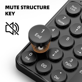 NOOX USB Number Pad with Type-C Adapter, Wired Number Keypad for Laptop, Numpad – 10 Key USB Keypad, Keyboard for PC, Compact Essential Accesssories Tools for Computers Desktop & Notebook (19 Keys)