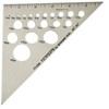 Fairgate 6" 45/90 Aluminum Triangle Rule with 20 Circles 71-106