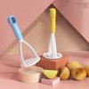 Green Manual Silicone Potato Masher,Mini Potato Masher Fruit and Vegetable
