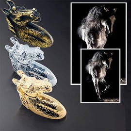 YOUYOUULU Pack of 2 Vintage Pure Bronze Knobs, Antique Horse Head Handle, Animal Furniture Knobs, Retro Art, Cupboard Knob for Door, Dresser Drawer, with Screws (Bronze)