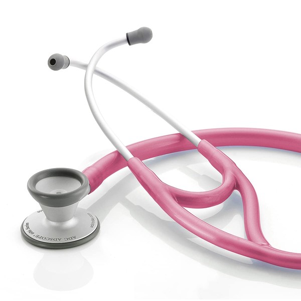 ADC Adscope 606 Ultra Lightweight Cardiology Stethoscope with Tunable AFD Technology, Metallic Raspberry