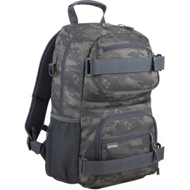 Eastsport Travel Skateboard Backpack Double Strap Laptop Bag Multi-Sport Design for Men and Women, Static Camo