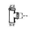 T Piece zinc Coated 3/4"