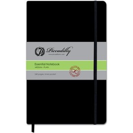 Essential Medium Blank Journal-Black