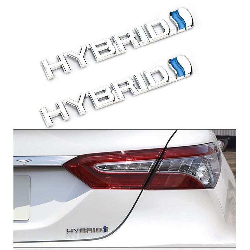2pcs Hybrid Emblem 3D Metal Logo Letters Badge car Side