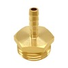 Uenede 2PCS Brass 1/4" Barb x 3/4"GHT Male Garden Hose