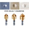 Countersink Drill Bit Set 3 Pcs 1/4'' Hex Shank High
