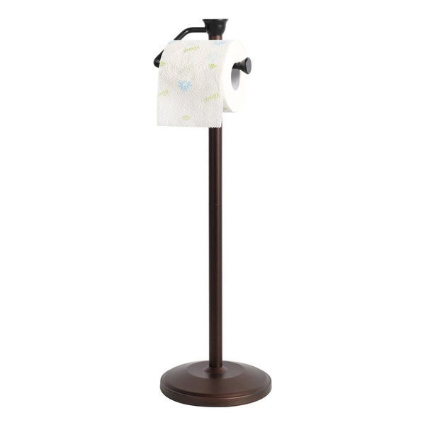 ZCCZ Toilet Paper Holder Stand, Freestanding Tissue Roll Dispenser with