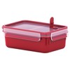 Tefal Master Seal Micro Rectangle Food Storage with Inserts, Red/Clear,