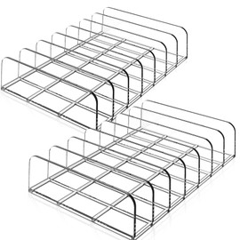 2 Pack Acrylic Makeup Palette Organizer,7 Spaces Plastic Makeup Holder Organizer,Accessories Storage Organizer for Eyeshadow Palettes,Contour Kits,Blush,Clear