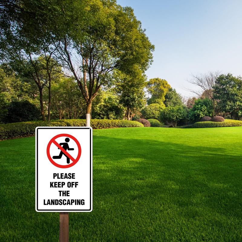 Kadezia 7.8" x 11.9" Aluminum "Please Keep Off the Landscaping"