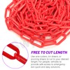 Swpeet 21Pcs 5M x 6mm Plastic Barrier Chain Red Plastic