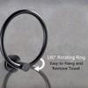 WEIKO Matte Black Towel Ring, Bathroom Hand Towel Holder Round